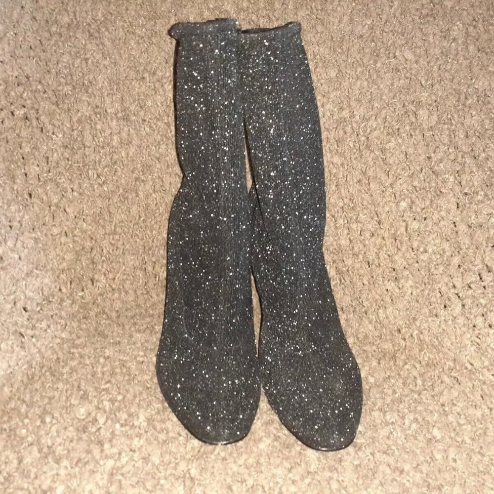 KENDALL & KYLIE-Hailey Sparkly Glitter Sock Bootie -Sz 8.5-NWOB Retail 175.00 - Picture 3 of 6